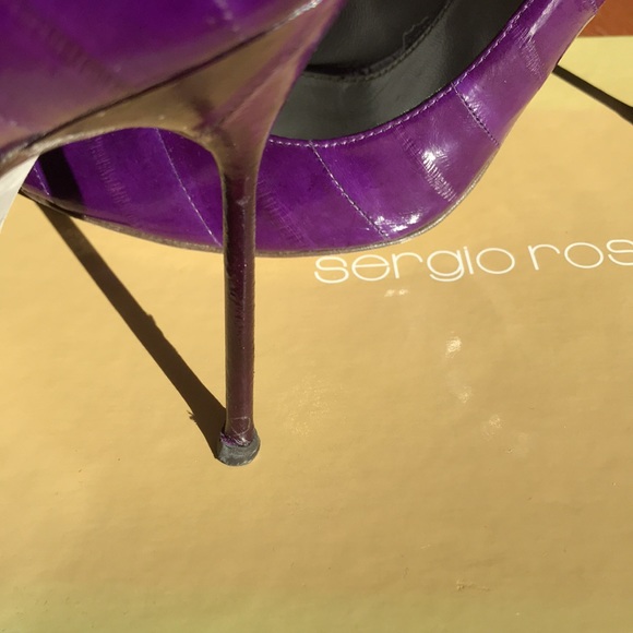 Authentic Eelskin Open Toe Luxury Pumps - Picture 10 of 12